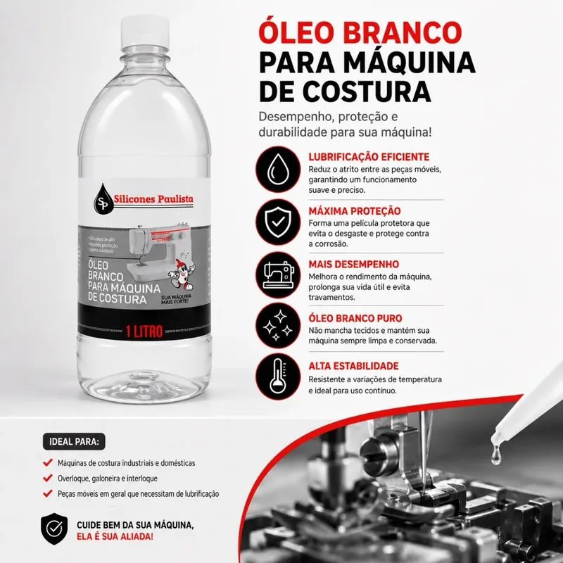 Óleo branco para máquina de costura — foto 2